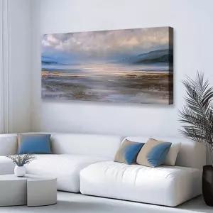 JLXART 오션 월 아트 씨스케이프 페인팅 풍경 그림 벽 장식 20X40인치 추상 수채화 비치 웨이브 포스터