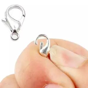 실버 고리 비즈 공예 재료 50개입 스트랩 장식 부자재 (WFK9PPJ)