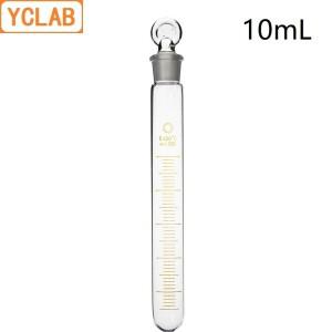 YCLAB-10mL 유리 시험관 졸업 및 마개 포함 고온 산성 알칼리 저항 실험실 장비