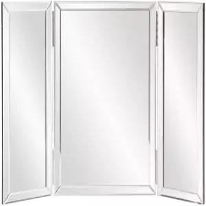 하워드 엘리엇 트리폴리 트리플 베니티 미러 3방향 테이블탑 침실 욕실 메이크업 휴대용 화장품 베벨드