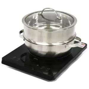 고품질 홈즈 인덕션겸용 찜기 찜솥 홈즈2단스텐찜냄비 28cm 찜냄비 (WFK9WKM)