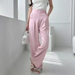 고품질 오피스룩 폴리 남녀공용슬랙스 쉬인 반밴딩 슬랙 (WFK9YOT)