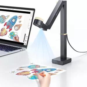 교사용 CZUR Fancy S Pro 12MP USB 문서 카메라 마이크 LED 조명 4K 웹캠 최대 60fps 자동 초점 원격 교육