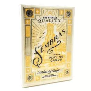 Theory11 Sembras 프리미엄 플레잉 카드 포커 사이즈 표준 인덱스 옐로우 840765