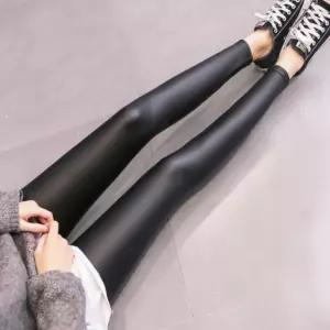 가죽 겨울 쫄바지 기모레깅스 융털레깅스 레깅스 융털 레더 여자