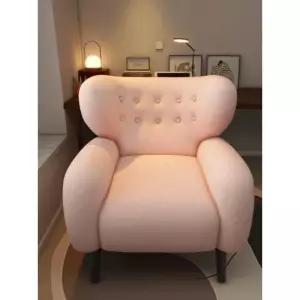 1인 소파 편한 독서 난간 라운지 카페 아름다운 가죽 수정 된 발 메이크업