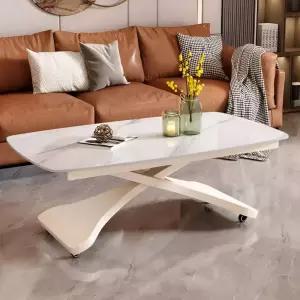 거실 리프트업 테이블 식탁 이동식 높이조절 탁자 접이식