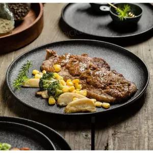 픽바이 블랙 스톤 돌접시 접시 돌그릇 파스타 생선 스테이크 돌판