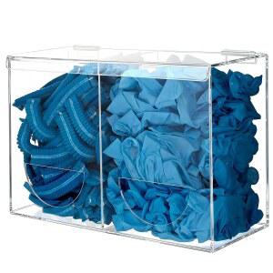 헤이렐다 글러브 디스펜서 월 마운트 - 일회용 라텍스 장갑, 헤어넷, 이어 플러그, 세탁 포드, 식기세척기 건조기 볼, 투명 아크릴 위생 스테이션 홀더