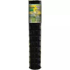 야드가드 용접 와이어 2X3인치 메쉬 48인치 X 50피트 16게이지 블랙 비닐 코팅 강철 울타리 동물 보호 정원