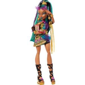 Monster High Nefera De Nile 액세서리 Mummy 선글라스, with Dress Pet Scarab 7가지 in 간식과 음료 Royal Lavish 노트북, 및 같은 인형, 지갑,