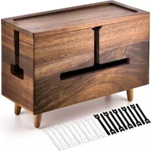 대형 케이블 관리 상자 - 전기 코드 및 전원 스트립 정리함 책상 바닥 숨기기 은닉자 정리를 위한 보관