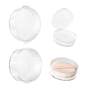 파우더 퍼프 케이스, 원형 메이크업 보호 용기 2개, 눈물방울 뷰티 여행용 케이스 전용, 퍼프는 포함되지 않습니다