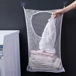 세탁물 보관망 빨래 수납 주머니 걸이식 메쉬망 (WFKAF9E)