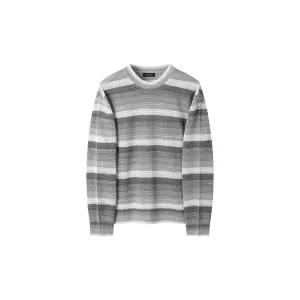 [커스텀멜로우](강남점) 그레이 그라데이션 크로쉐 라운드 니트 CWWAS25213GYX