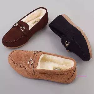 밍크 방한화 스웨이드 겨울로퍼 가벼운 털신 모카신efg566