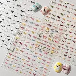 네일아트 심플 미니 메탈 매듭 리본 네일스티커 10종 (WFKAI9C)