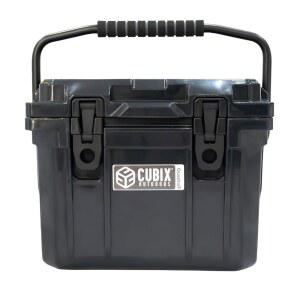 큐빅스 아웃도어, 쿼드라엑스 10QT 로토몰딩 개인 쿨러, 단열 휴대용 하드 아이스 박스, 3일 냉장 보관, 도시락