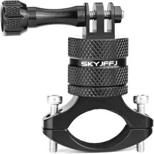 SKYJFFJ 360도 회전 알루미늄 오토바이 자전거 랙 마운트 홀더 GoPro Hero 13용 /12 /11 /10 /9 /8 /Max