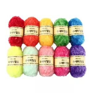 57M 수세미실 색상혼합 10개 세트 수세미 뜨개실 수세미사 뜨게실