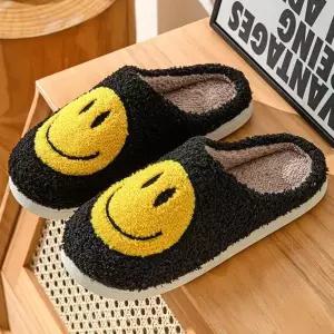 여성 3컬러 스마일 귀여운 겨울 뽀글이 털슬리퍼 (WFKB3UB)