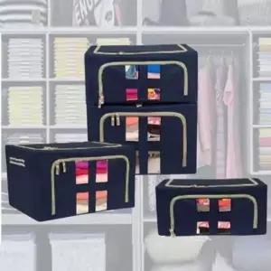 리빙 수납 박스 접이식 의류 이불 보관함 66L 정리함 다용도 정리박스 (WFKAWOS)