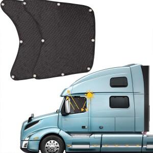 RV 세미 트럭 용 2PCS 사이드 윈도우 차양 Volvo Trucks Freightliner Sunshade with Suction Cup UV Prote