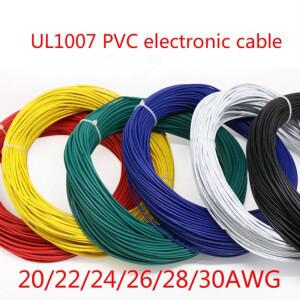5미터 UL1007 PVC 전자 케이블 와이어 20awg 20/22/24/26/28AWG 주석 도금 구리