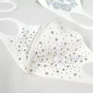 [하프클럽/]큐빅펄 네오프렌 마스크 방한 국산 여자 아이보리