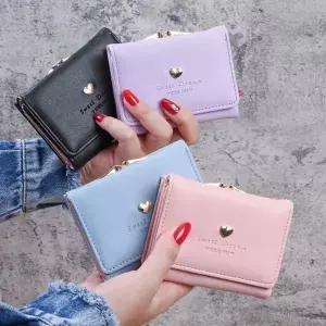 [하프클럽/]여성 귀여운 큐빅 하트 지갑 여자 반지갑 카드지갑