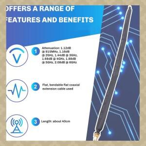 AB45 Lora 플랫 케이블 남성 여성 창 및 문 피드 Wifi 용 동축 연장 어댑터