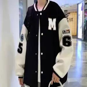 [프로셀러] 남성 M로고 패치 배색 자켓 야구점퍼 오버핏 항공점퍼