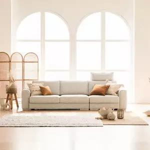 [봄소와] 한봄찬 4인용 아쿠아클린 패브릭 소파