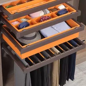 레일 캐비넷 슬라이딩 700 바지 옷장 빨래 4 서랍형 건조대 행거 랙 세트(사