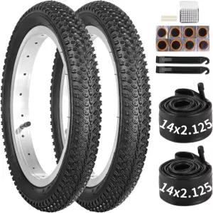 eesport 14/16인치 자전거 타이어 수리 키트가 포함된 2팩 14/16x2.125 및 튜브 전기 MTB