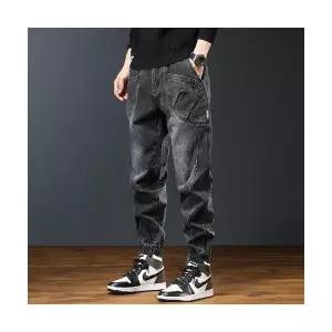 키체샵 남성 배기핏 청바지 가을 빈티지 조거 배기 HO3