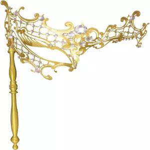 여성용 인크레데코 마스크 - 할로윈 및 마디 그라 파티를 위한 반짝이는 메탈