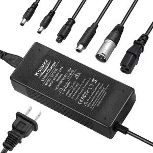 6개의 플러그가 있는 Kssvzz 54.6V 2A 고속 배터리 충전기 - 48V 리튬 배터리용 범용 교체 젯슨 고트락스