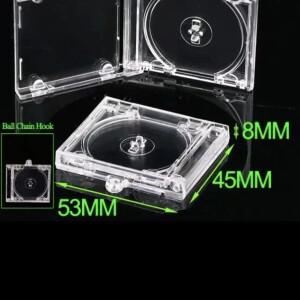 NFC 스마트 백팩 클립이 포함된 미니 소형 CD 박스 DIY 키체인 - 음악 애호가 및 축제 장식을 위한 창의적