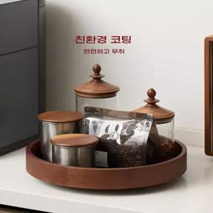 회전식 원목 트레이 조미료보관 향수 및 스킨케어 선반