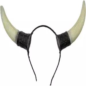 후리묵 할로윈 데몬 뿔 머리띠 데빌 양 고트 크리스마스 드레스 업 헤어 액세서리 성인 코스튬 코스프레