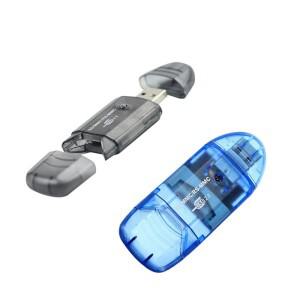 USB 2.0 카드 리더 SD SDHC MMC 메모리 확장 어댑터 (PC 노트북 컴퓨터 카메라 데이터 보기용) 마이크로 리