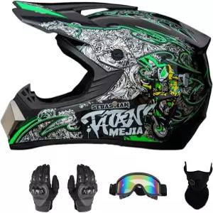 센힐 ATV 오프로드 헬멧 모터크로스 고글 마스크가 포함된 남성용 남성 성인 청소년용 오토바이 DOT/FMVSS