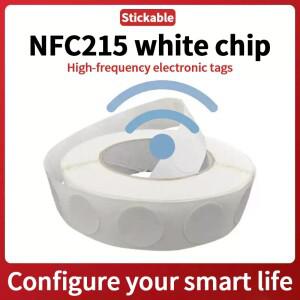 NFC 전자 태그 RFID 고주파 스마트 칩 13.56MHZ 자체 접착 iso 14443-A 프로토콜 WIFI 블루투스 라이프