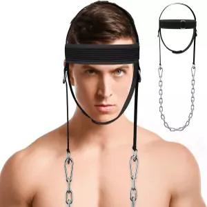 조절 가능한 목 하네스 근육 성장 및 근력 운동을 위한 운동 기구 웨이트 팅 헤드 블랙