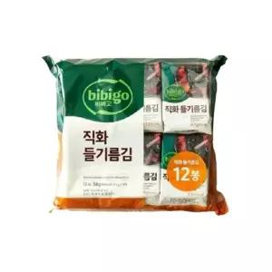 CJ 비비고 한달 직화 들기름김 54g x 4개 HW