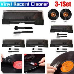 3-1 세트 정전기 방지 비닐 레코드 클리너 플레이어 먼지 제거제 소프트 벨벳 브러시 턴테이블 청소 키트