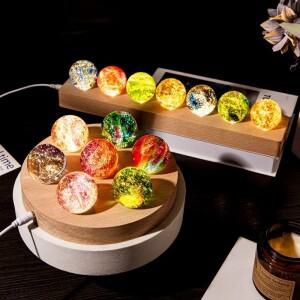 빛나는 행성 홈 장식 크리스탈 수공예 우주 모델 수집 판타지  유리 공 40mm 라이트