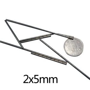 2x5mm 미니 소형 호환 소형 둥근 자석 가정용 냉장고 사무실 DIY 2x5용 초강력 얇은