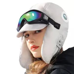 여성 스키 보드 고글 패딩 방한 모자